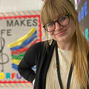 Rachel Manchur in her classroom