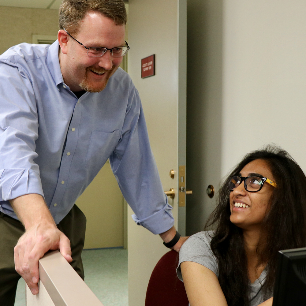 Sushmeena and Professor Kelly