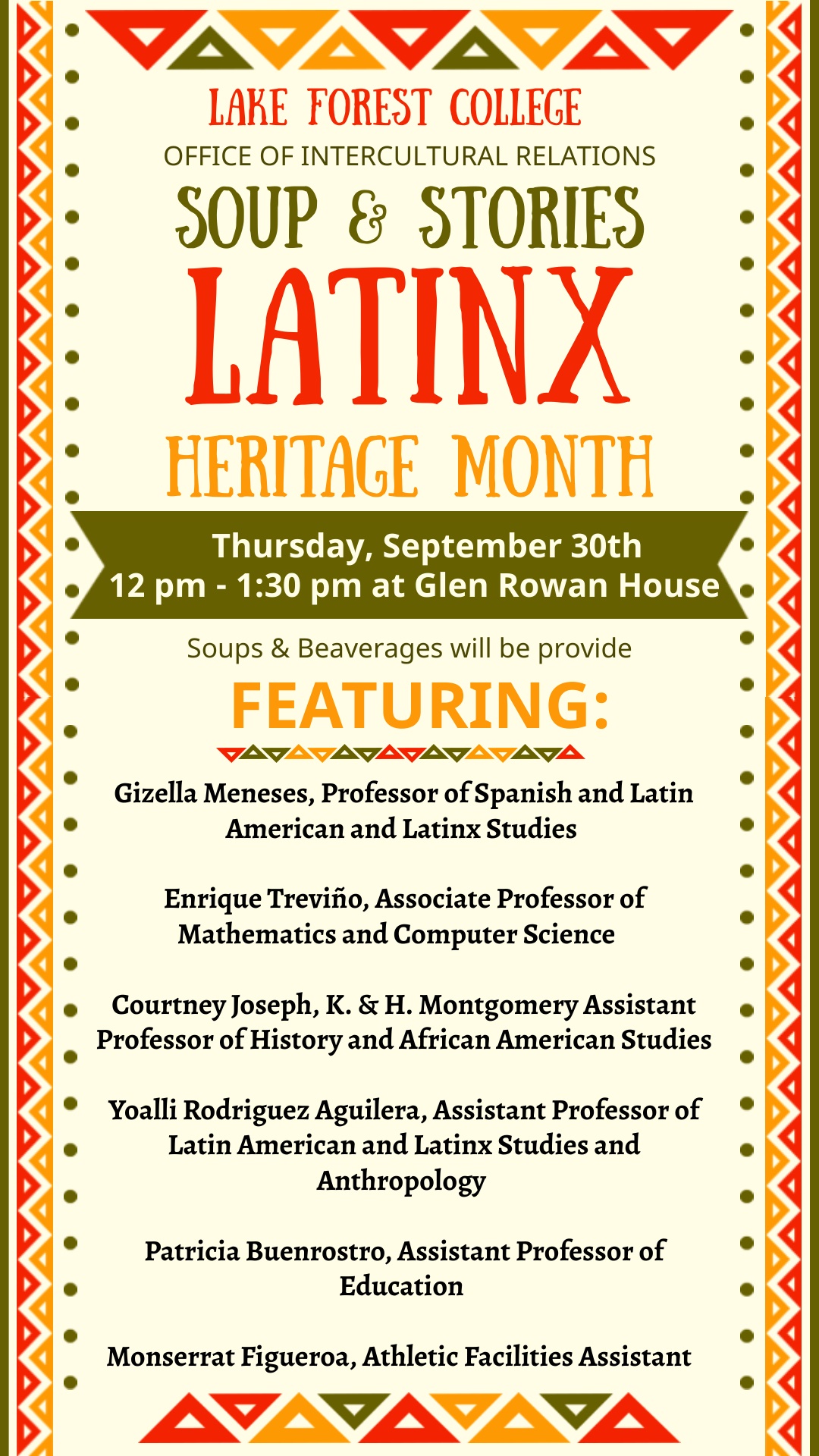 soup and stories latinx heritage month poster