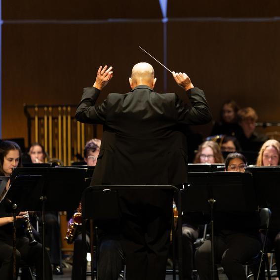 conducting orchestra