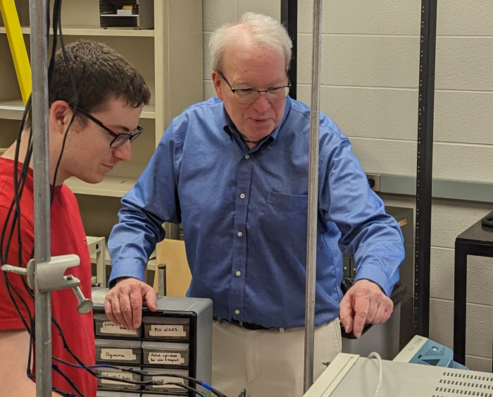 Student working one on one with Professor Kash