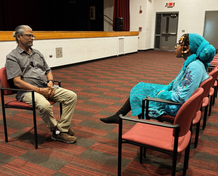 interviewing a subject