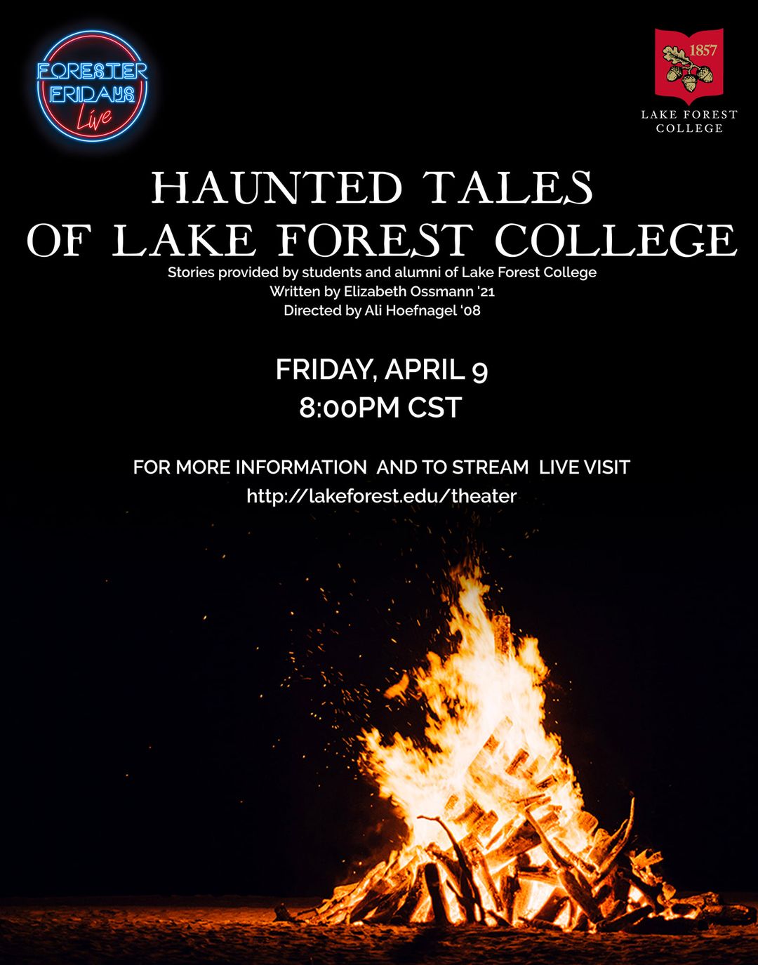 Haunted tales of Lake Forest College poster