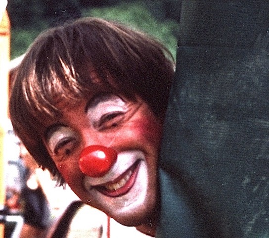 Rob wearing a clown nose