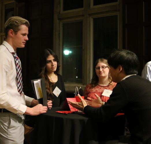 Students at health care event