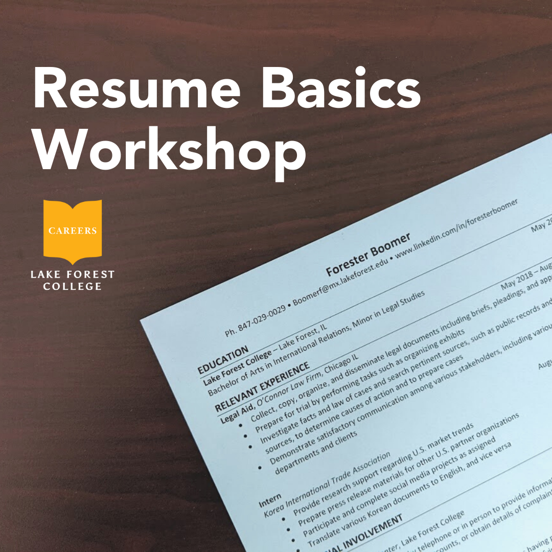 Resume Basics Workshop