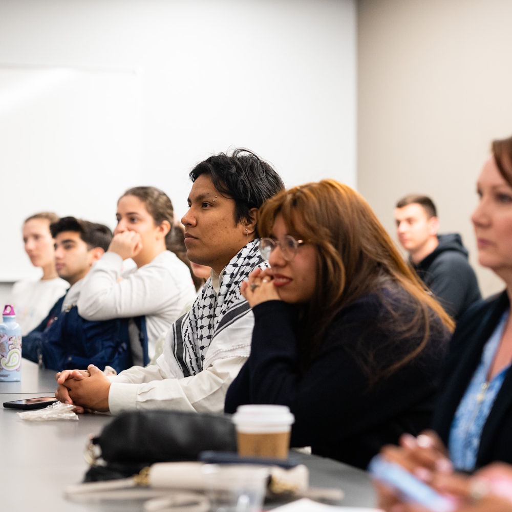 students in class listening