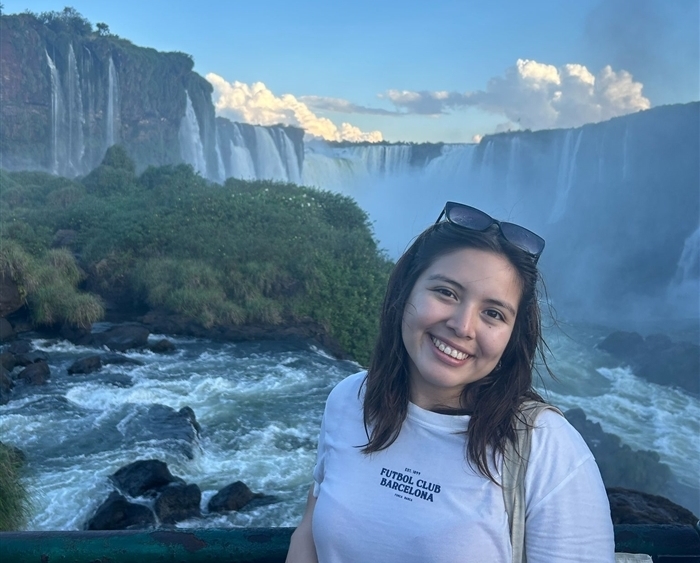 Astrid visiting Iguazu Waterfall