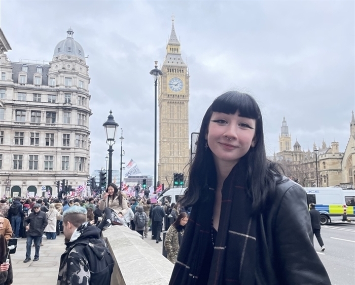 In front of Big Ben