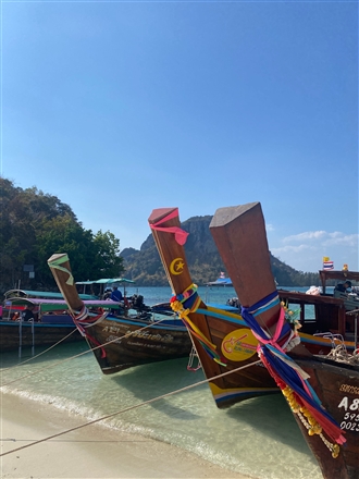 Long-tail boats at Phi Phi National Park