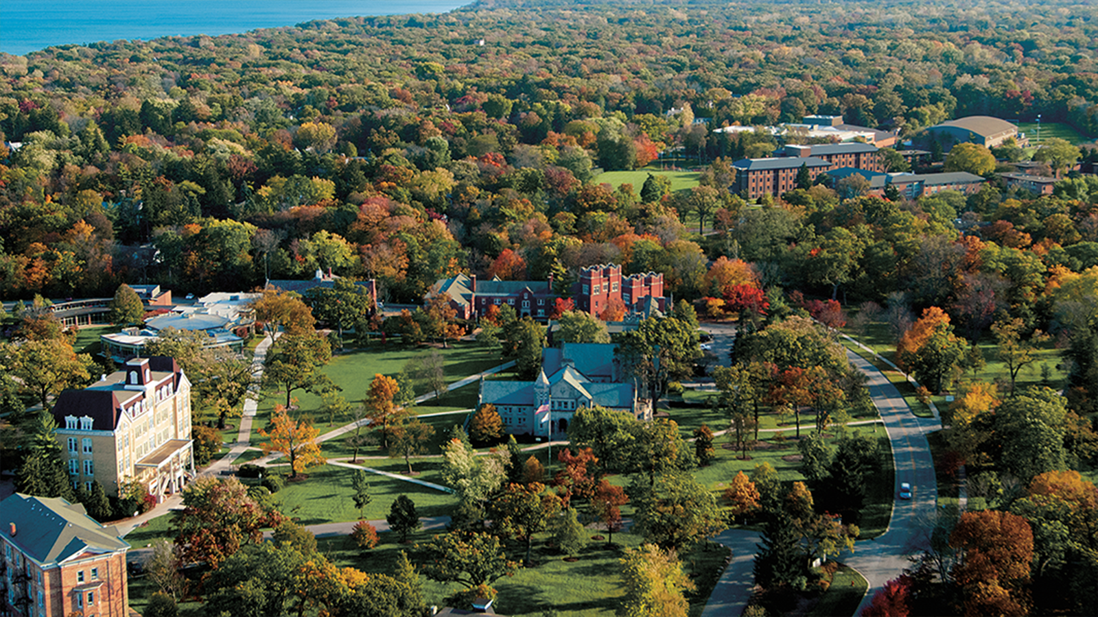aerial view of campus
