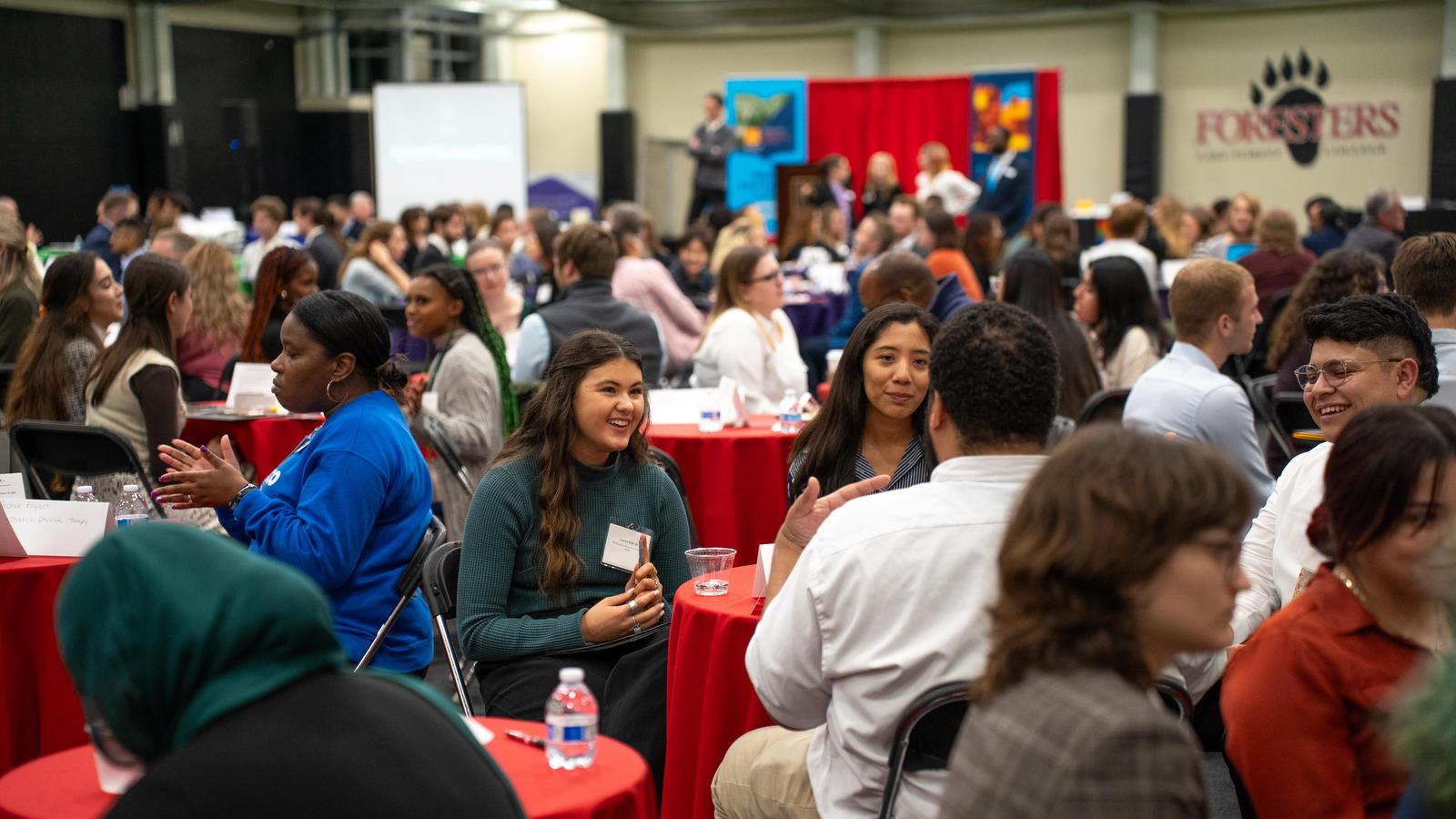 Lake Forest College students meet with professionals from a variety of industries at the annual Speed Networking event
