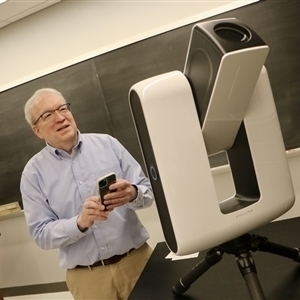 Michael Kash operating new telescope