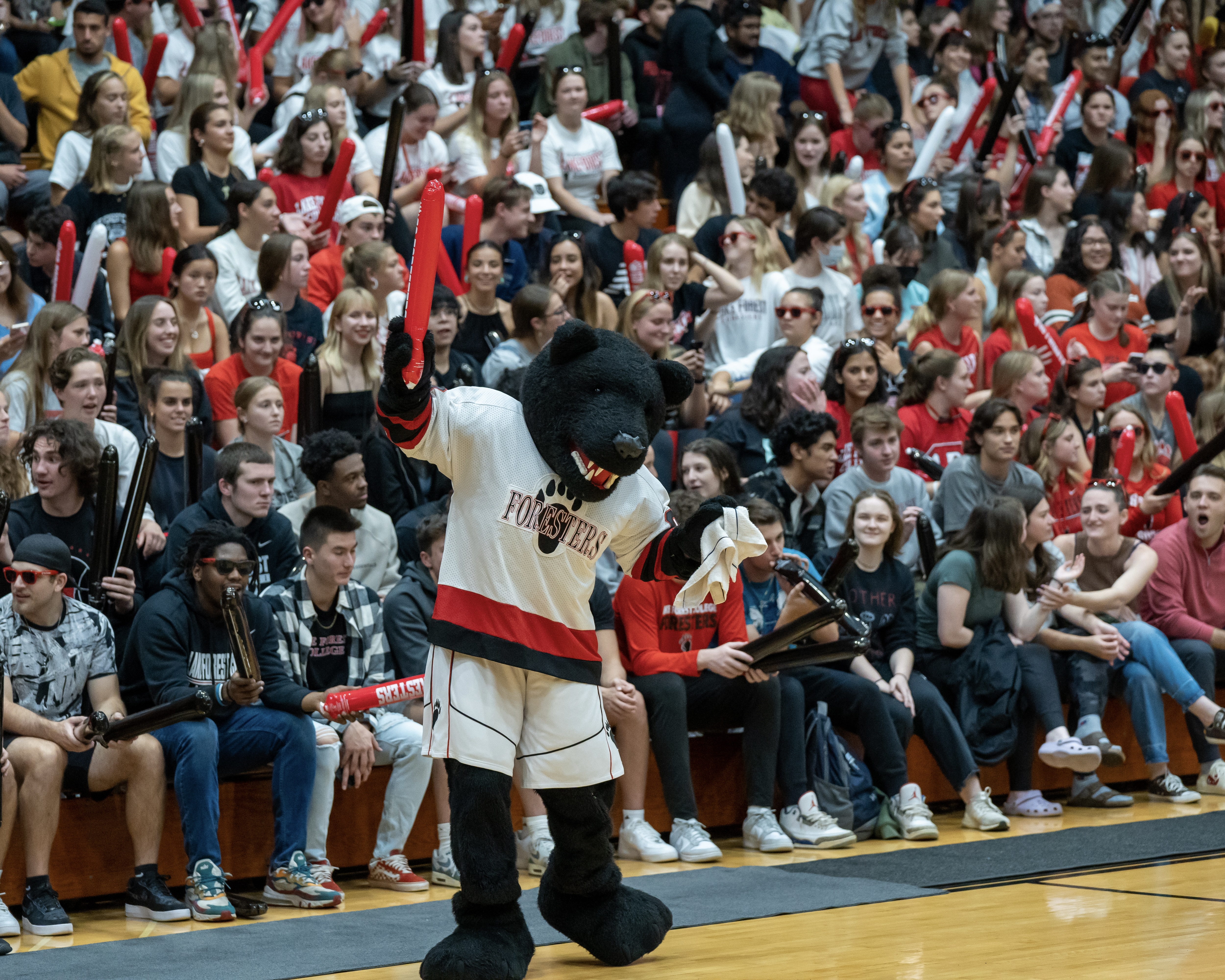 Boomer at the pep rally