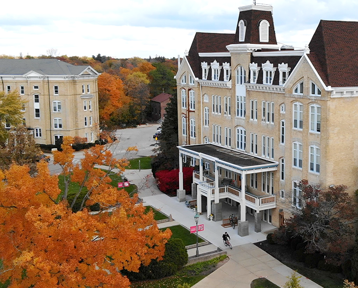 Aerial photo of Brown Hall