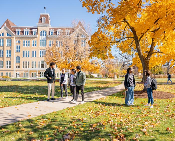 students on campus
