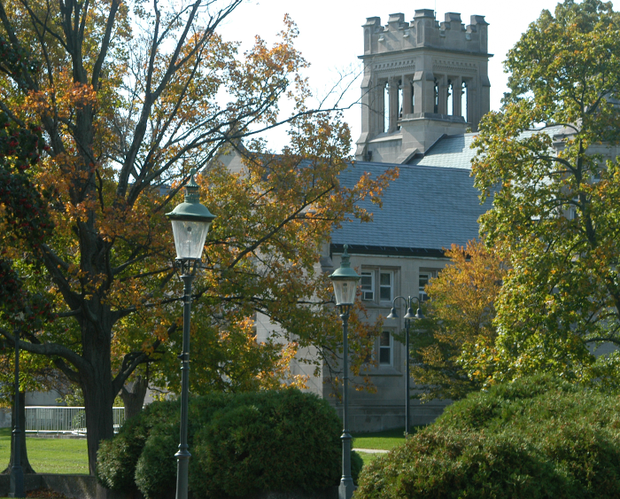 Image of campus with trees