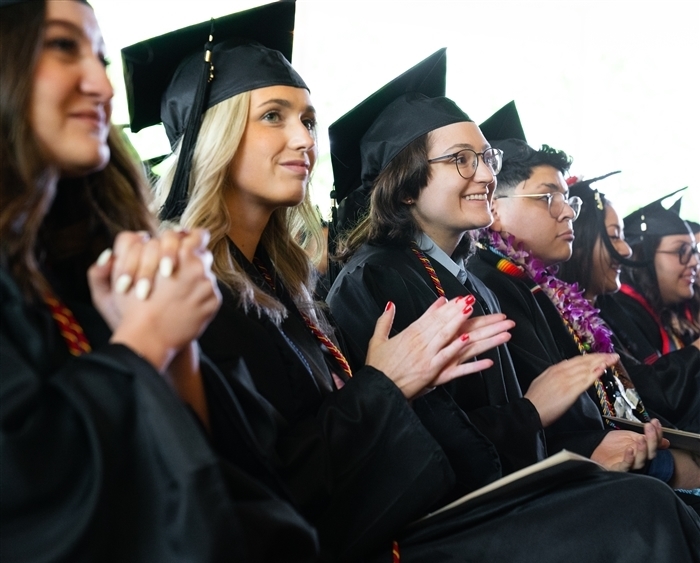 graduates in caps and gowns