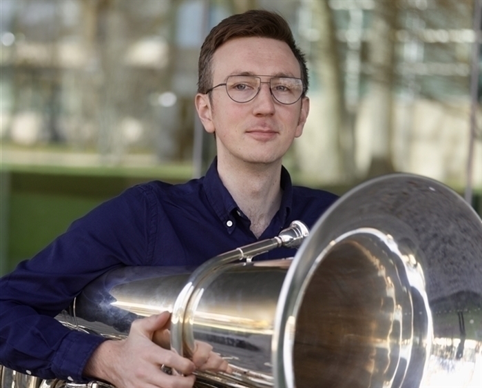 Max Briggs with euphonium