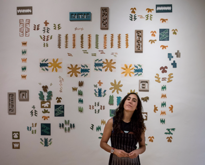 nuria montiel with her work