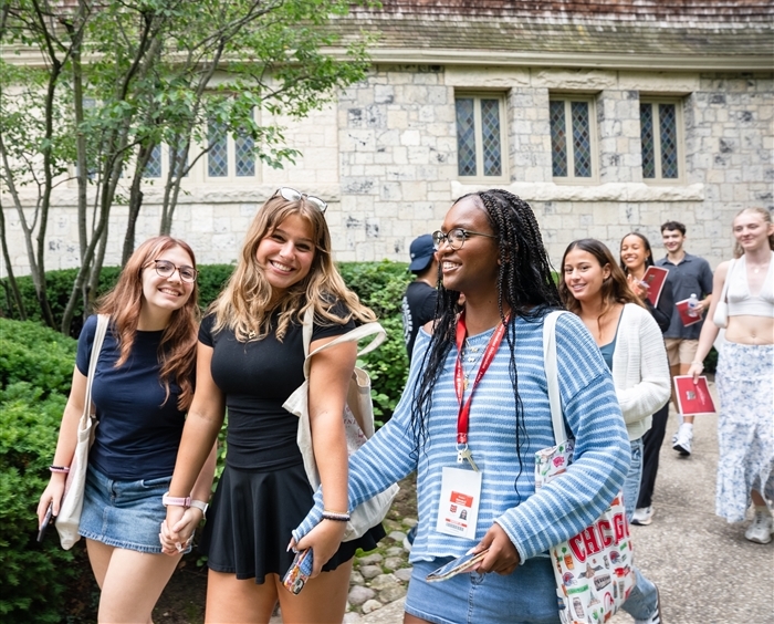 Students walking in the Matriculation gauntlet