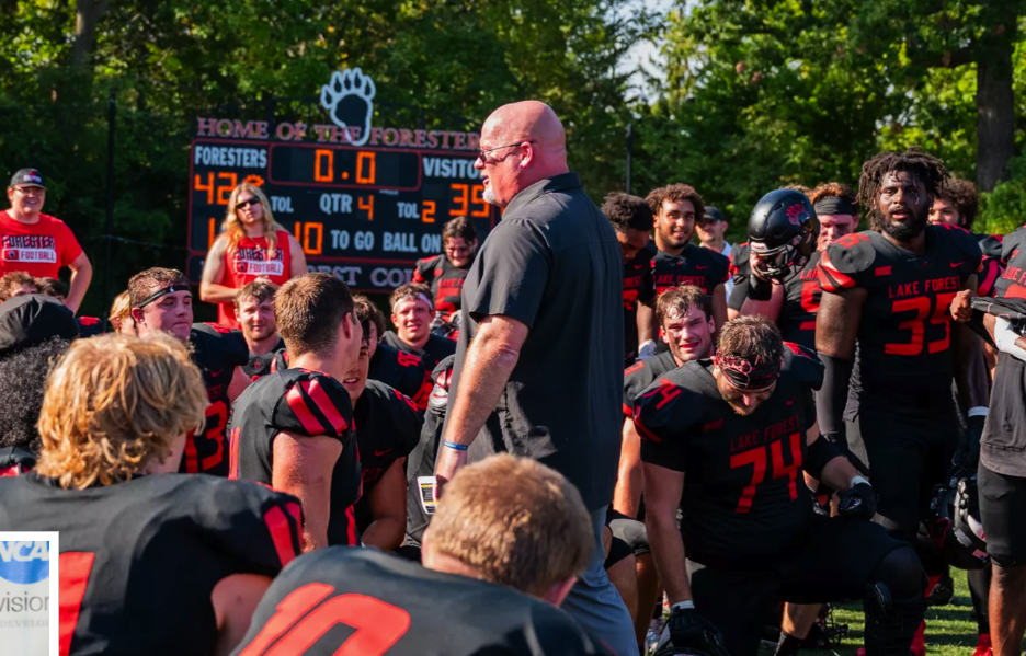 Football players and coach