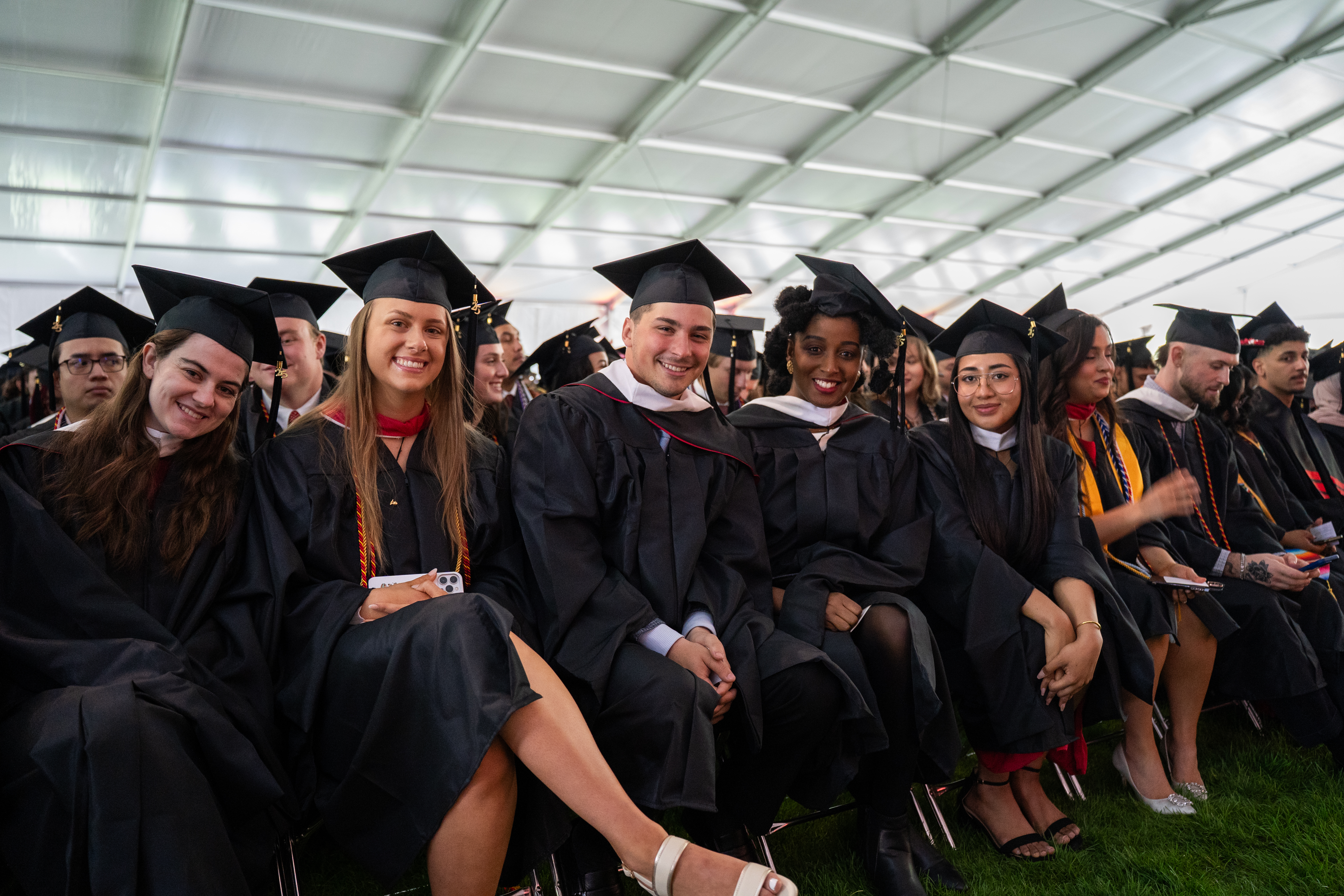 Seated graduates in regalia