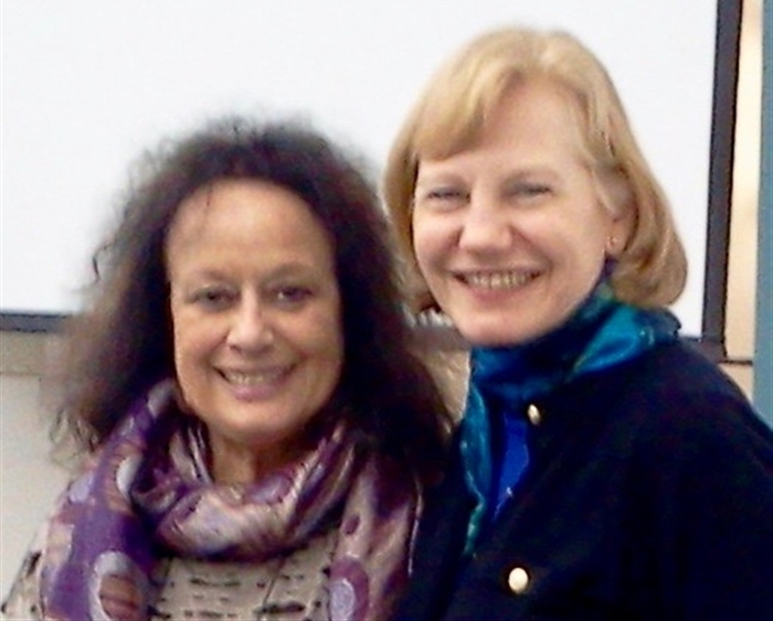 Author Evelyne Accad and Professor Cynthia Hahn 