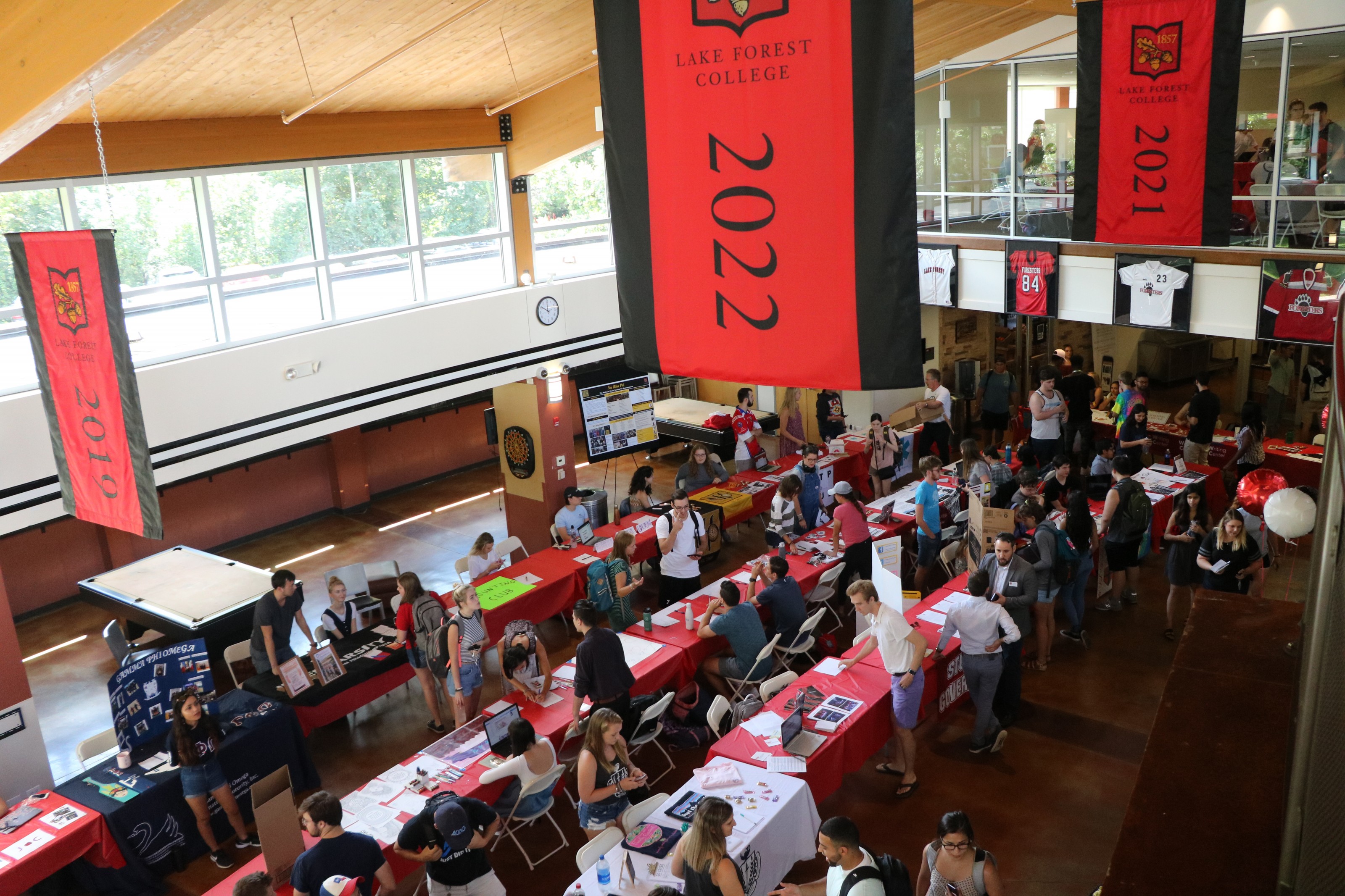 Students enjoying Forester Fair, a student activity showcase event