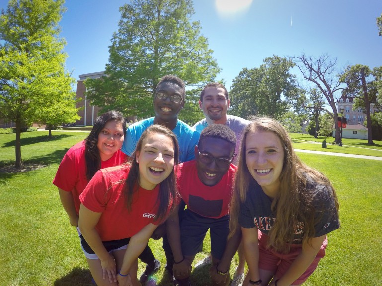 Students enjoying Forester Fair, a student activity showcase event