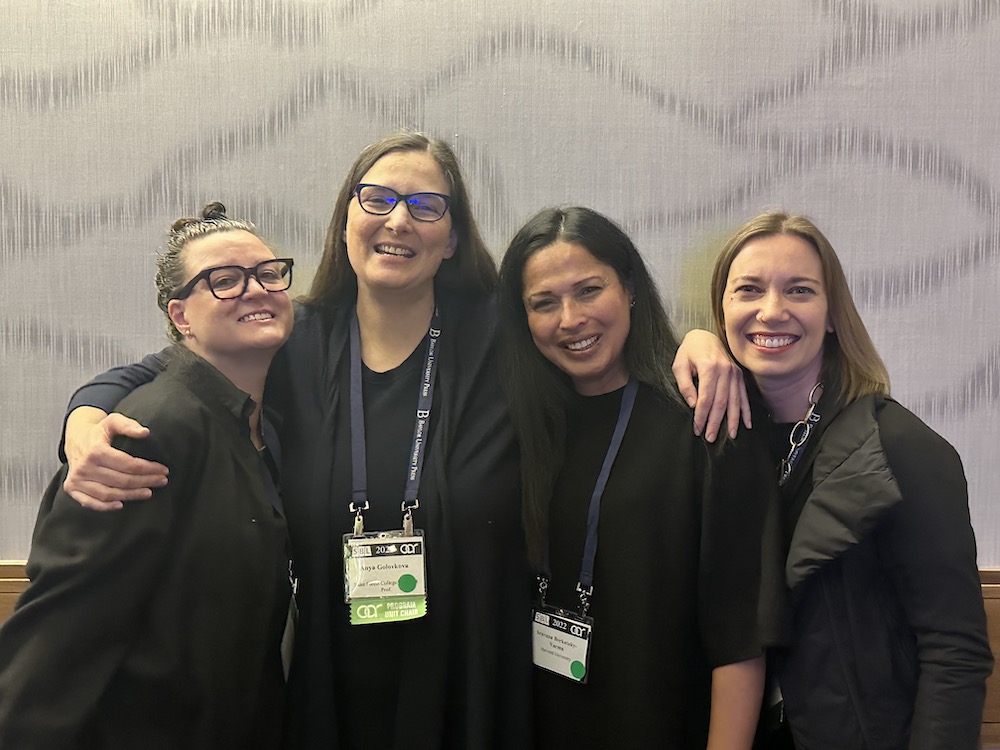 Golovkova with colleagues at the conference