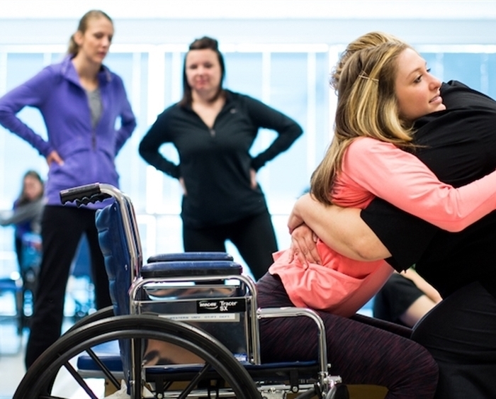 Woman in wheelchair during OT session