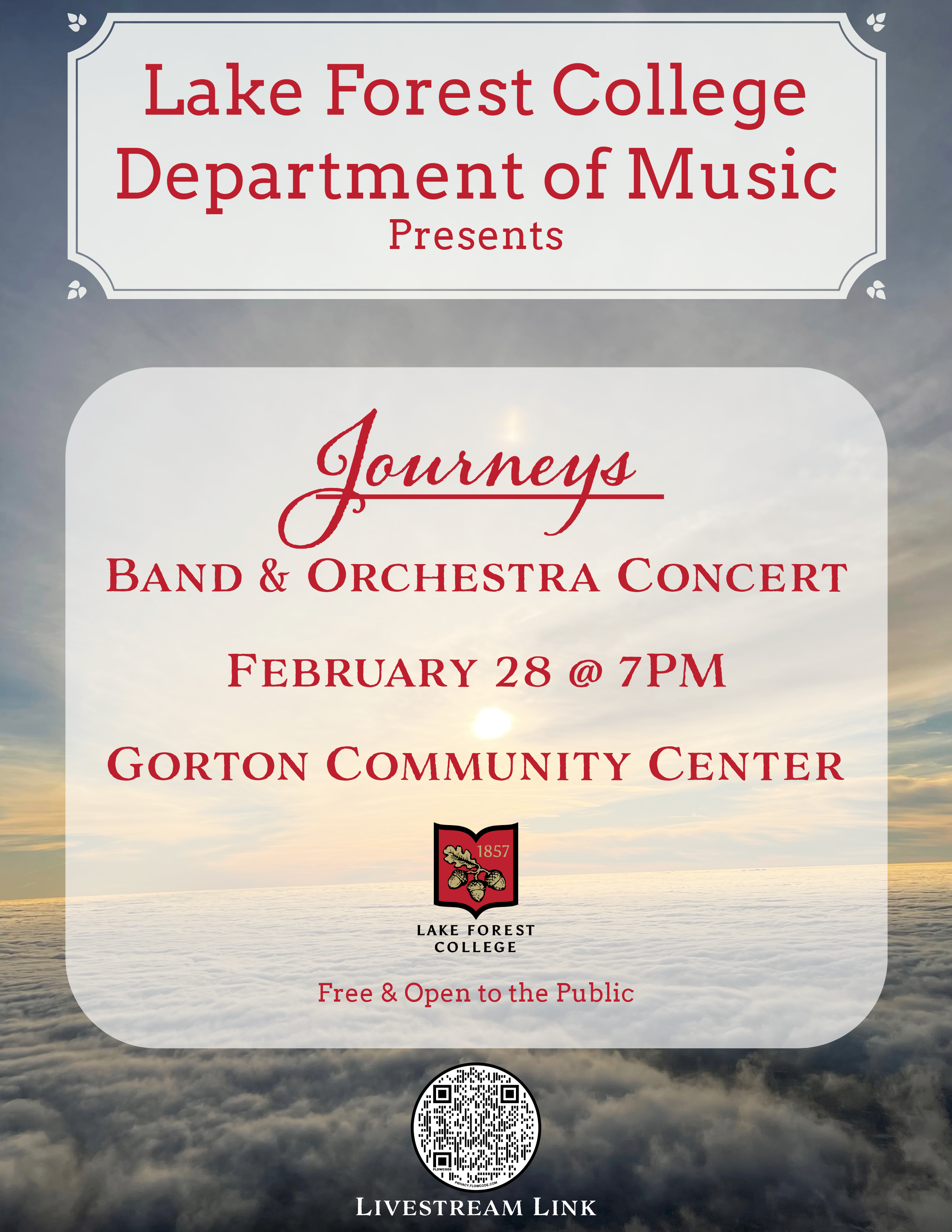 Band and Orchestra Concert promotion poster
