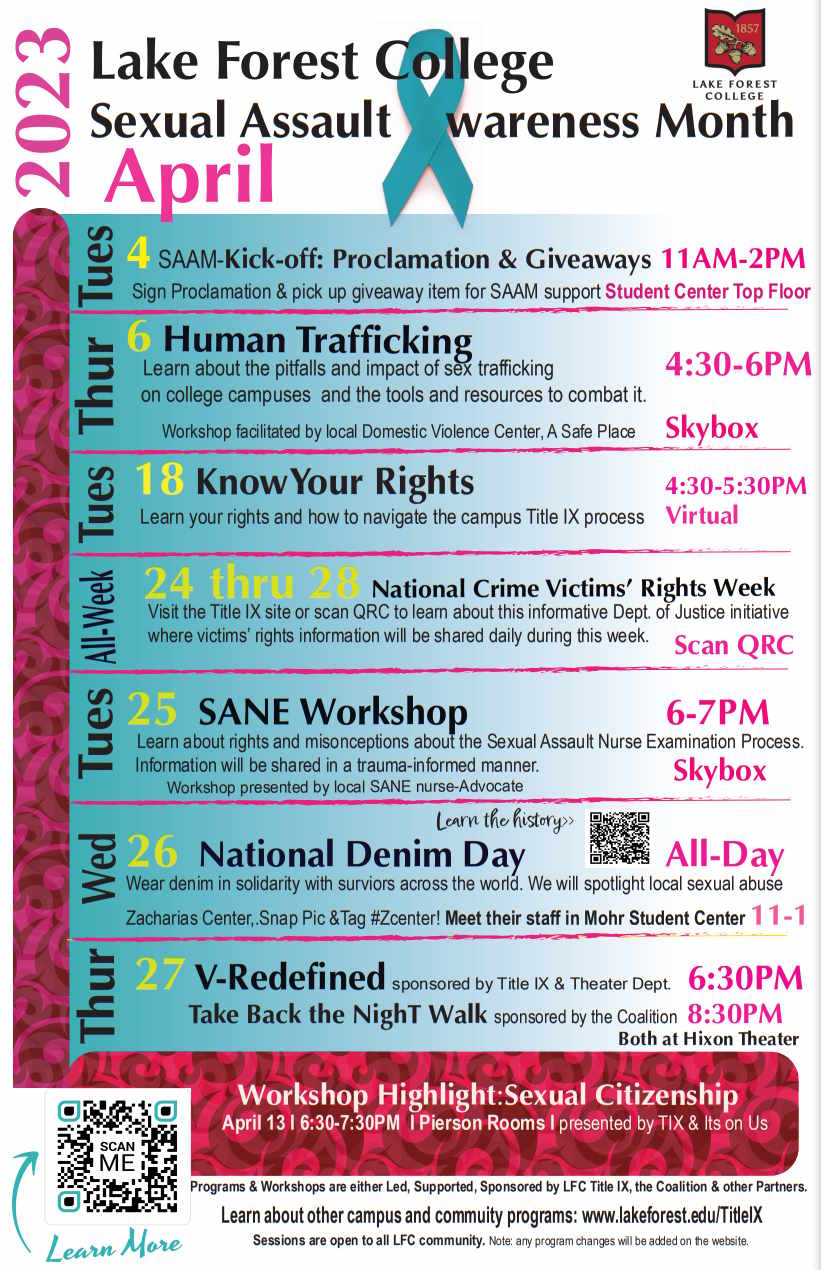 LFC 2023 SAAM Campus wide Calendar of Events