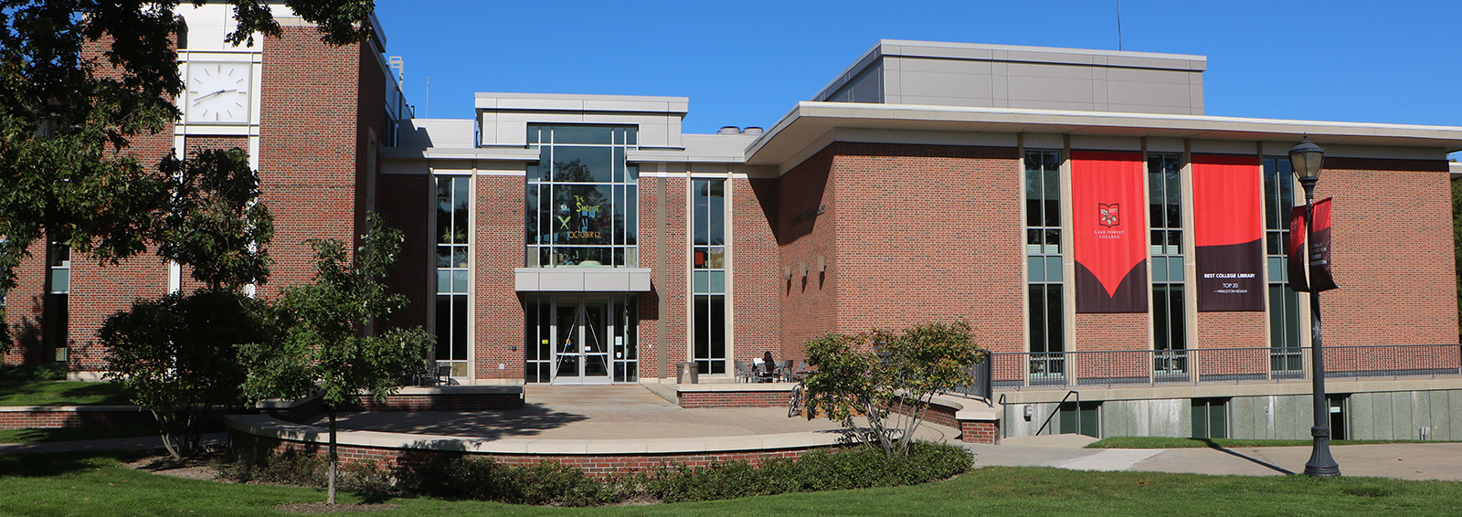 outside of library building