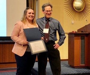 Neuroscience and Psychology senior Abby King '19 wins the Third Prize in the undergraduate competition.